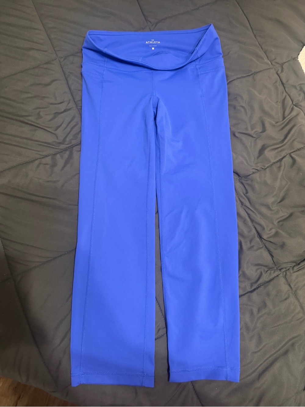 Athleta Electric Blue Cropped Flare Leggings